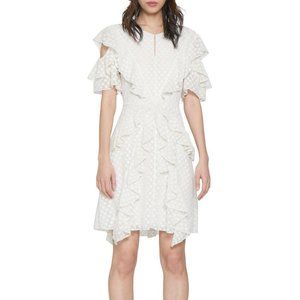 Walter Baker Off White Flouncy Ruffle Dress